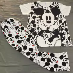 Pijama INFANTIL pantalón largo y remera corta media estación mickey