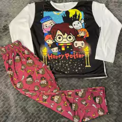 Pijama INFANTIL pantalón largo y remera larga media estación harry potter