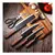 Set Juego De Cuchillos Cocina Acero Inoxidable Chef Negro - Via Bryari