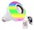 Mini Parlante Foco Led RGB Bluetooth Con Control