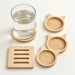 Kit Porta-Copos Cabeça de Gato