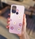 Funda Flower glitter Lilas Samsung S21FE