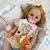 Imagem do Brastoy Bebê Reborn Boneca Pintada Silicone Realistic Menina Cabelo Dourado Original 55cm