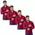 Kit 4 Camisa Social Masculina Slim Fit Manga Longa Justa Premium