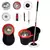 Mop Giratório 360 Com Centrifuga Inox Com Refil de Microfibra e Cabo em Inox 8 Litros