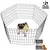 Cercado para cachorro de porte Pequeno e Médio Cercadinho Pet Móvel Dobravel 53 cm Altura