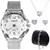 relogio feminino prova dagua aço + pulseira + colar brinco social presente silicone strass casual - loja online