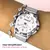 relogio feminino prova dagua aço + pulseira + colar brinco social presente silicone strass casual