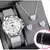 relogio feminino prova dagua aço + pulseira + colar brinco social presente silicone strass casual - comprar online