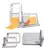 Cortador Ralador De Queijo Presunto 4 Em 1 Manual Fatiador Lamina Inox Porte Hermetico Armazenamento