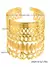 5 peças/Conjunto Vintage Pulseira Bracelete Exagerada e Larga, Bracelete e Pulseiras Douradas Lisas e Assimétricas, Presente Adequado Para Namoradas e Amigas
