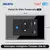 Imagem do DELEFU 4*2 Preto Vidro Temperado Brasil Tomada Padrão Dual Usb Tipo C Tomada de