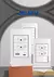 Imagem do DELEFU 4*2 Vidro Temperado Branco Tomada Padrão Brasil com Dupla USB Tipo C Tom