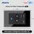 Imagem do DELEFU 4*2 Preto Vidro Temperado Brasil Tomada Padrão Dual Usb Tipo C Tomada de