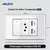 DELEFU 4*2 Vidro Temperado Branco Tomada Padrão Brasil com Dupla USB Tipo C Tom - loja online