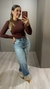 Calça jeans wide leg com barra dobrada Lança Perfume - comprar online