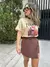 Short saia de veludo Petit Rose - Camila Zancanaro Store