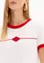 T-shirt manga curta detalhes vermelhos Lança Perfume - comprar online