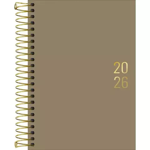 AGENDA ESPIRAL NAPOLI BEGE - TILIBRA