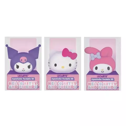 APONTADOR FORMATO 3D HELLO KITTY E AMIGOS SORTIDO - LEOELEO