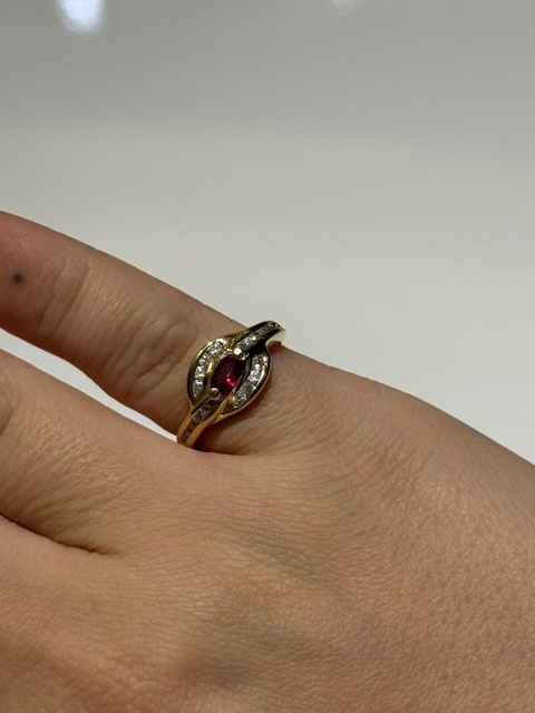 Anel Rubi com Zircônia