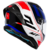 Capacete MT Stinger 2 Poun A7 Gloss Branco Vermelho Azul - comprar online