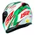 Capacete LS2 FF358 Classic Draze Branco Verde Vermelho - loja online