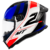 Capacete MT Stinger 2 Poun A7 Gloss Branco Vermelho Azul