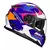 Capacete Norisk FF302 Soul District Branco Azul Rosa com óculos interno na internet