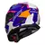 Imagem do Capacete Norisk FF302 Soul District Branco Azul Rosa com óculos interno