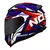 Capacete Norisk Razor Sharp Branco Azul Vermelho
