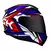 Capacete Norisk Razor Sharp Branco Azul Vermelho na internet