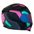 Capacete X11 Revo Pro Flagger 2 Feminino Rosa Acqua c/ oculos interno - comprar online