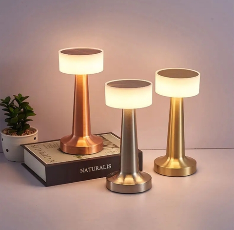 Velador Led Tactil 3 Tipo de Luz USB y Recargable