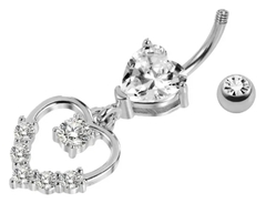 Piercing Aro Corazon Brillo Strass, Piel Moda Noche Estilo Look - Todoventaslyg