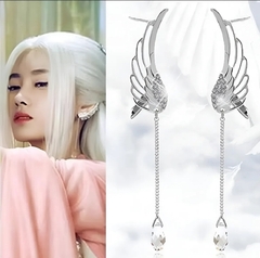 Aros Alas Angel, decoracion Piel Moda Look Noche Gala Imagen - comprar online