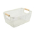 Cesto Caixa Organizadora Branca I. 12cm altura x 27cm comprimento x 18cm largura Cor: Branca - comprar online