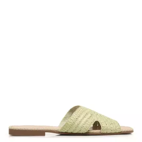 Rasteira Ráfia Verde