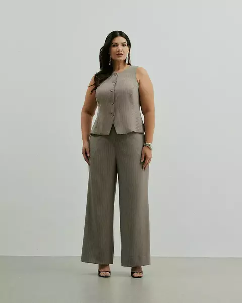 Calça Alfazema Risca de Giz