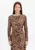 Vestido Animal Print com Decote nas Costas na internet