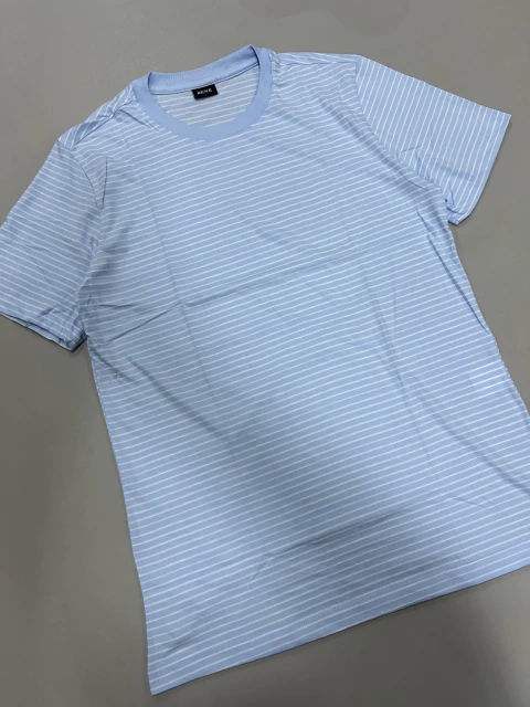 Camisa Básica Listrada azul bb