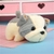 PELUCHE COLGANTE PERRO ACOSTADO GRIS CLARO 12CM