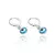 Brinco Argola Olho Grego Azul Claro Mini - Banho Prata 925 - comprar online