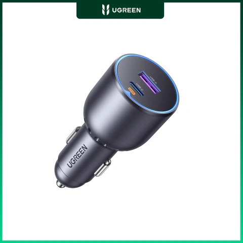 Cargador Auto Ugreen Carga Rápida 63w Usb-c Pd 45w Usb-a 18w