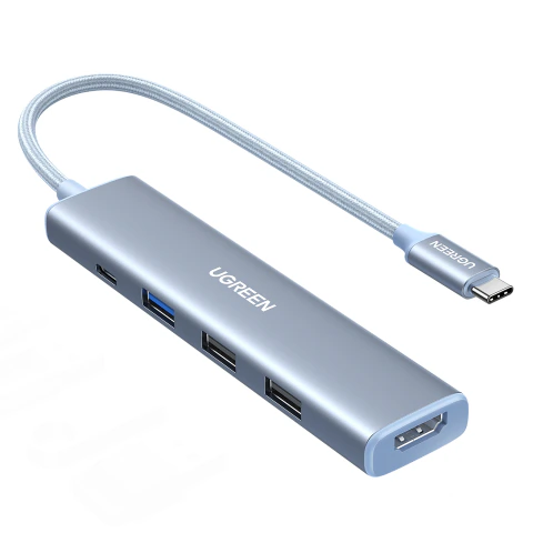 Hub adaptador usb-c ugreen 5 en 1 hdmi 4k pd 100w