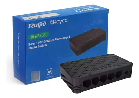 Switch de Red IP 5 Puertos Ruijie 100 Mbps