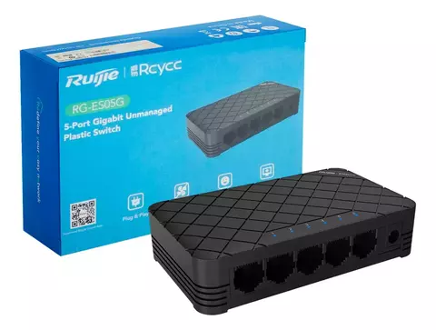 Switch de Red Ip 5 Puertos Ruijie RG-ES05G 1000 Mbps