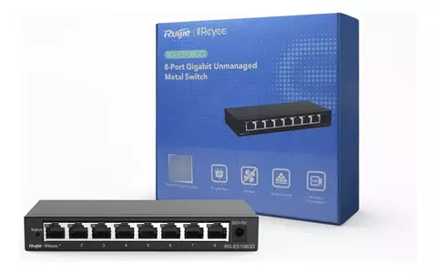 Switch Red Ip 8 Puerto Ruijie RG-ES108GD 1000 Mbps
