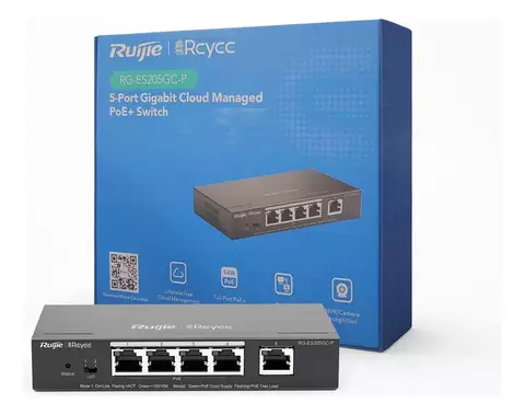 Switch Red Ip 5 Puertos Ruijie RG-ES205GC-P Gbits 8 PoE