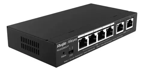 Switch Red Ip 6 Puertos Bocas Ethernet Ruijie Rack Rj45 Gbits 8 Poe